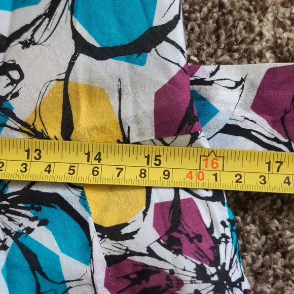 Cotton Floral Sleeveless Dress - Multicolor by Jones Studio Size 10 - Picture 9 of 12